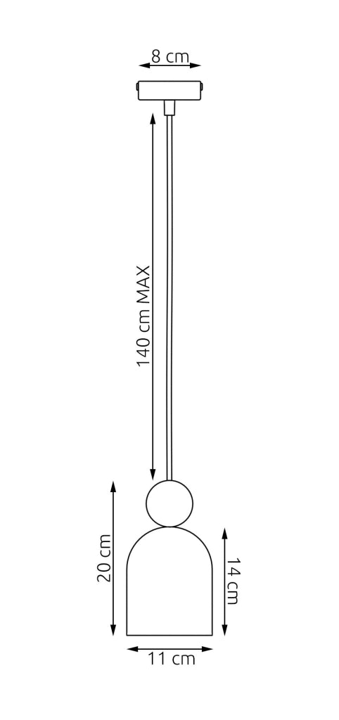 Lampada sospesa MESI nera ovale legno 1xGU10 minimal Emibig