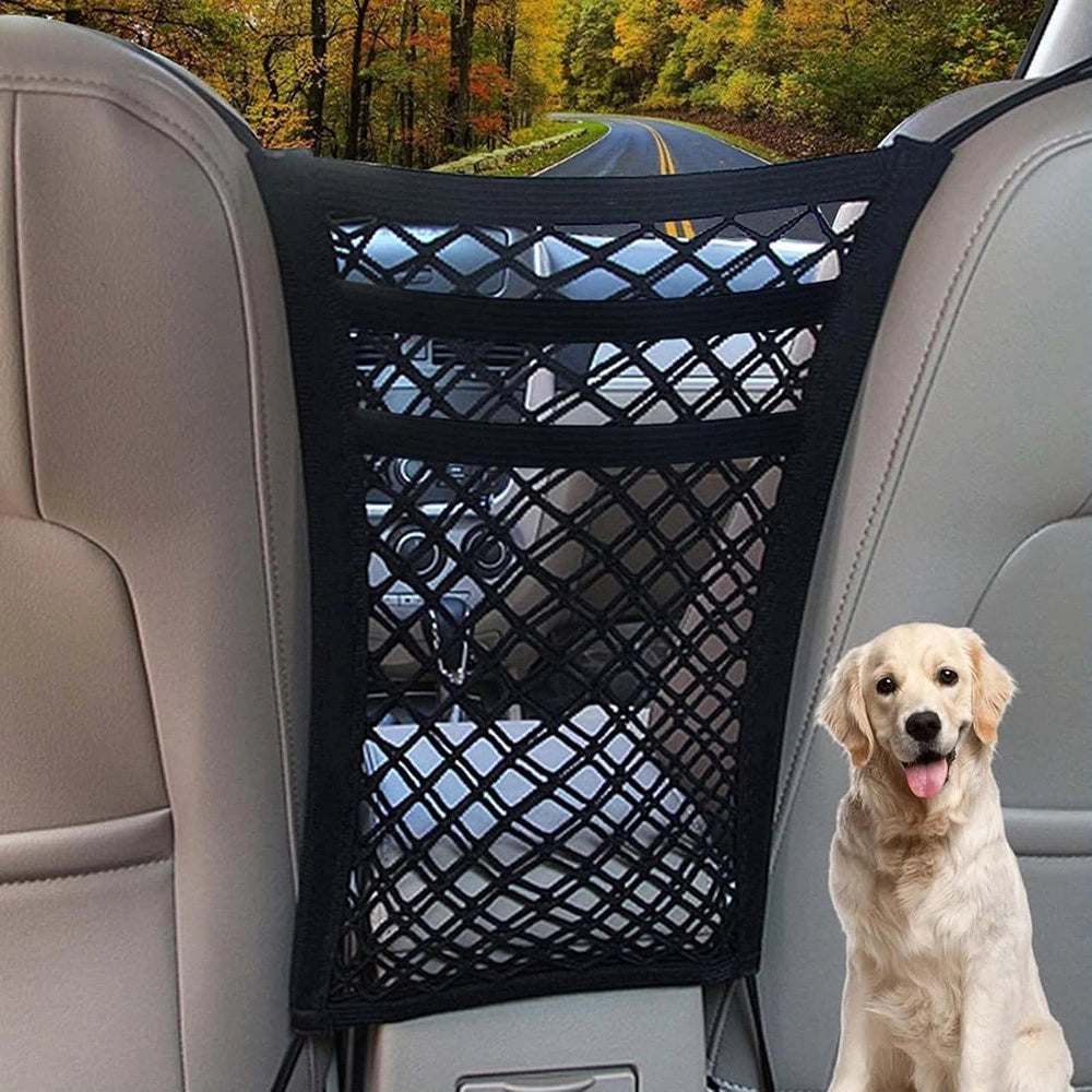 Trade Shop - Organizzatore A Rete Per Auto A 3 Strati Per Cani Tra Sedili Posteriori Organizer -