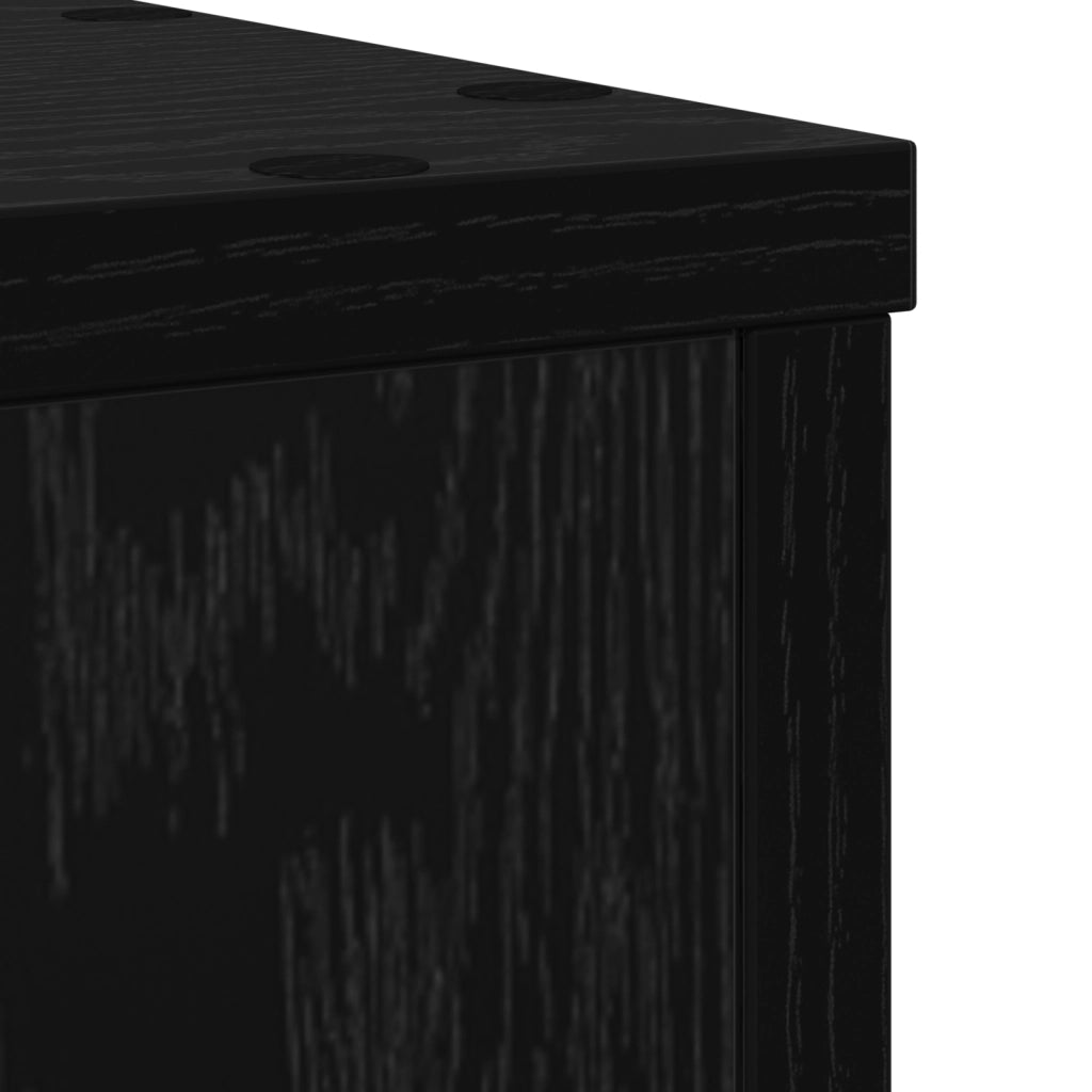 Supporti per Piante 2 pz Rovere Nero 20x20x30 cm Legno ingegnerizzato