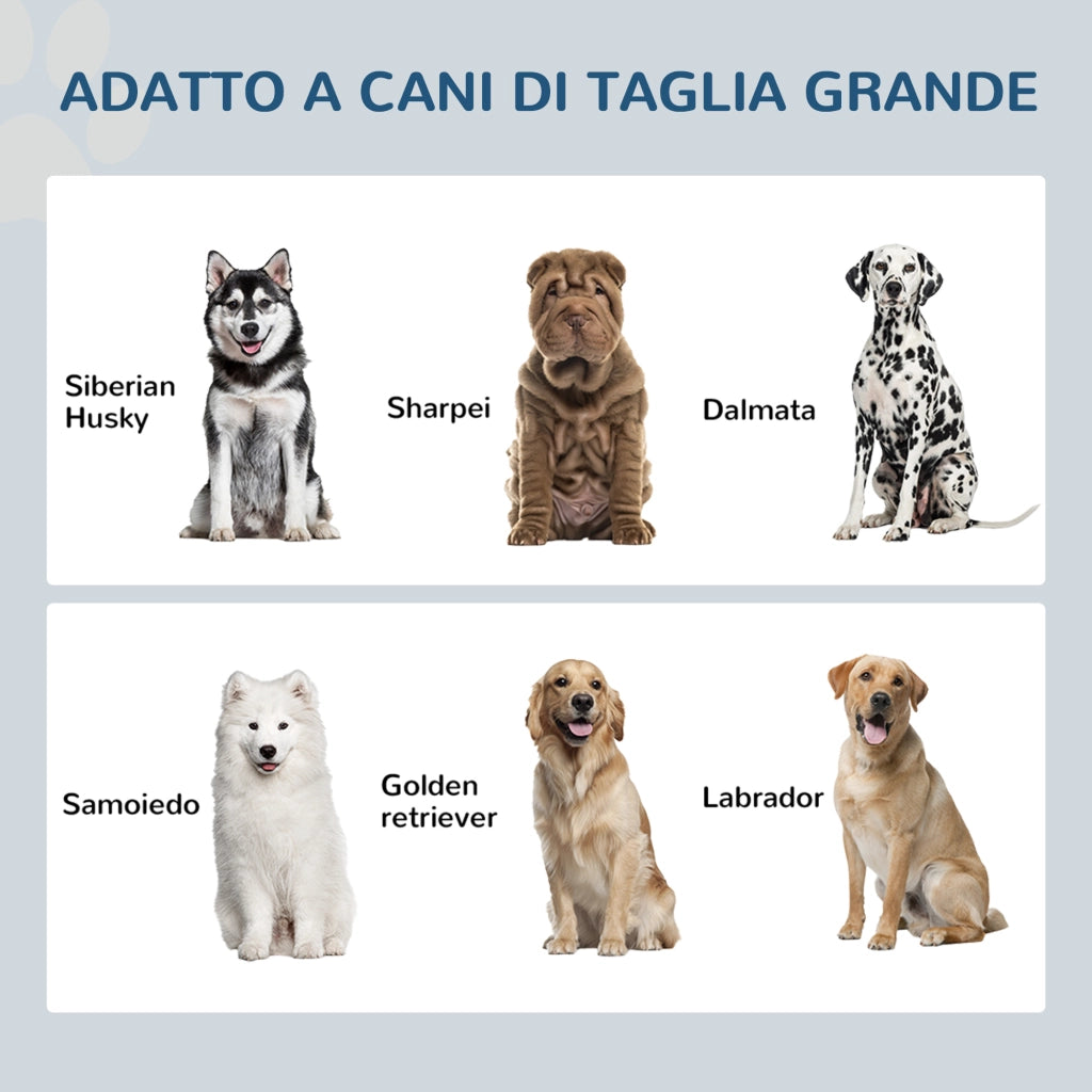 Ciotola per Cani Rialzata con Cassetto ¨C zephmum ¨C Acciaio Inox e Legno, 60x30x36cm, Marrone
