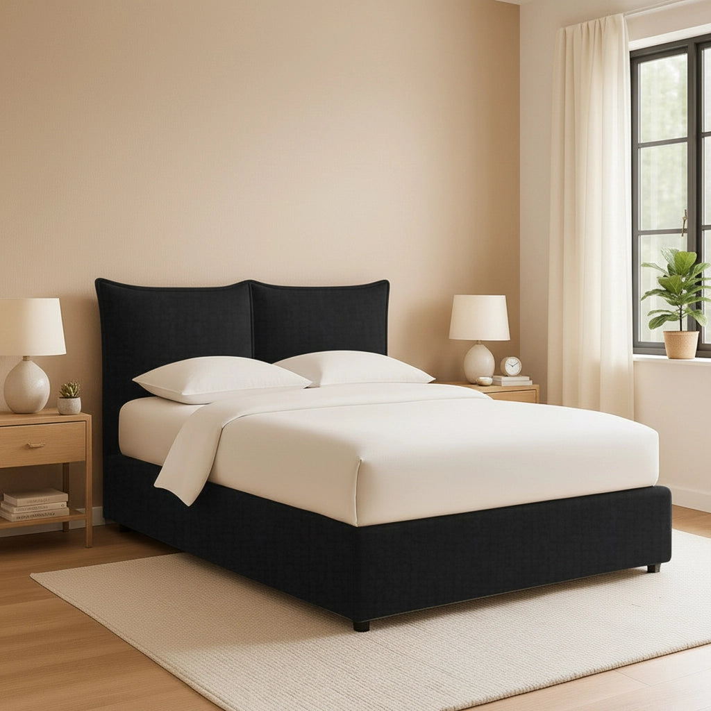 Malton, Letto Piazza e Mezza Sfoderabile Made in Italy, Grigio Scuro