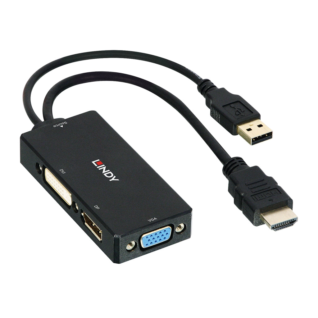 Lindy 38182 cavo e adattatore video 0,15 m nero