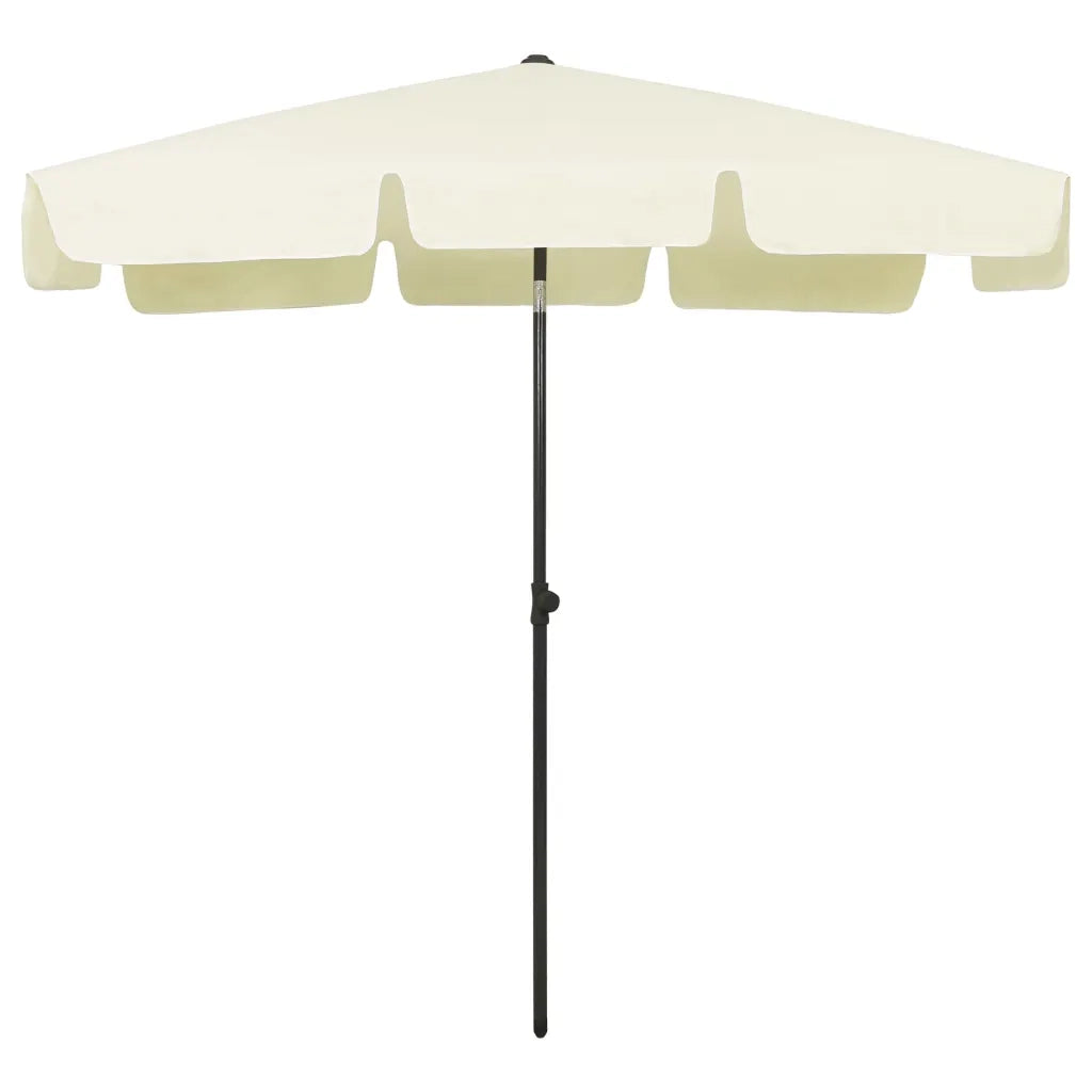 Ombrellone da Spiaggia Giallo Sabbia 200x125 cm 314727