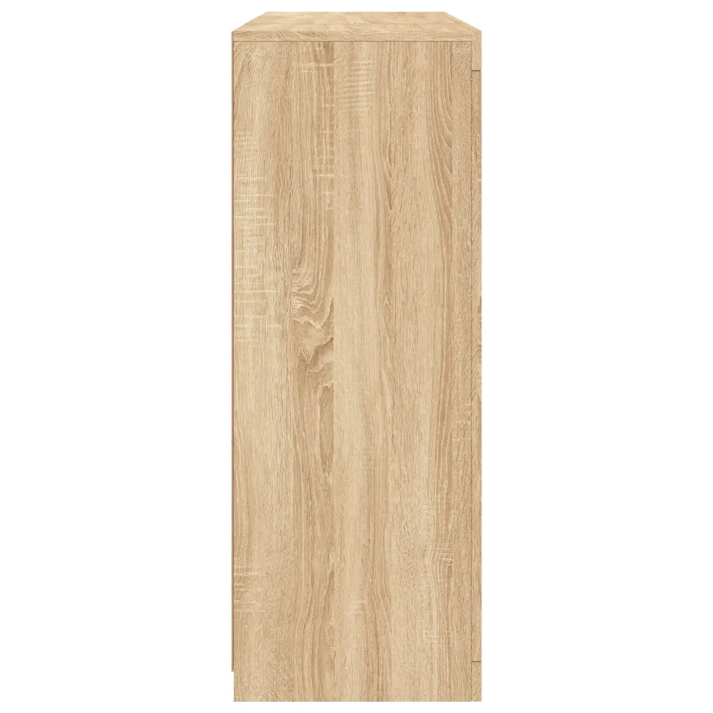 Credenze con Luci LED 3 pz | Madia | Buffet da pranzo | Armadio da pranzo Rovere Sonoma in Legno Multistrato