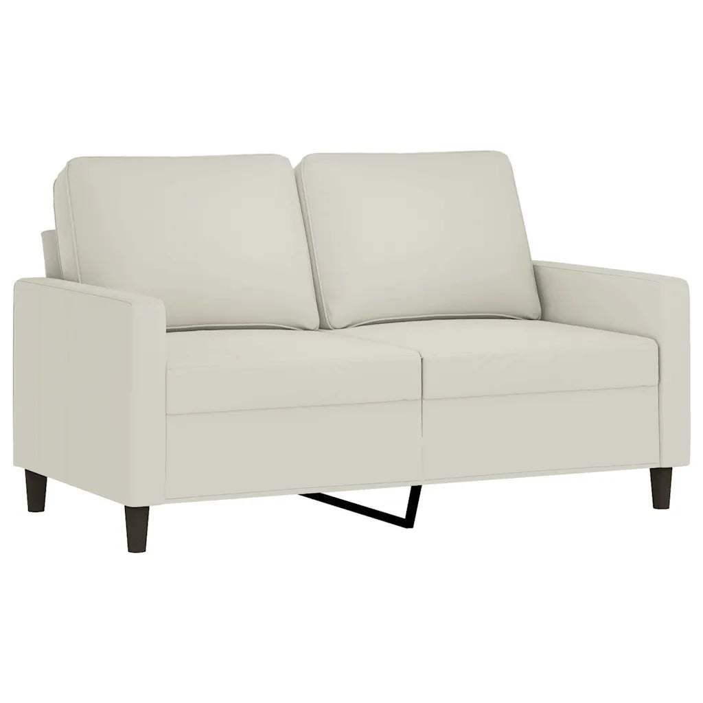 Set di Divani 2 pz con Cuscini Crema in Velluto 3201504