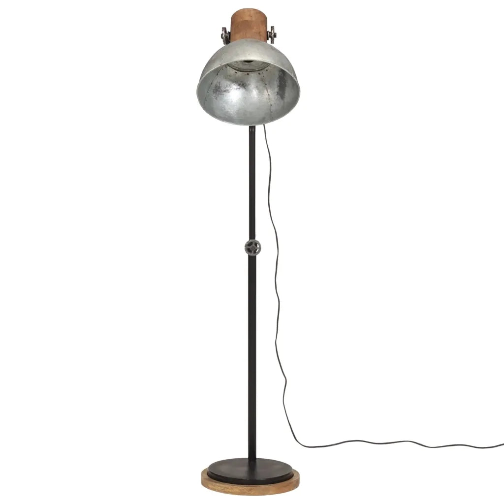 Lampada da Terra 25 W Argento Vintage 30x30x100-150 cm E27 CFW1308629