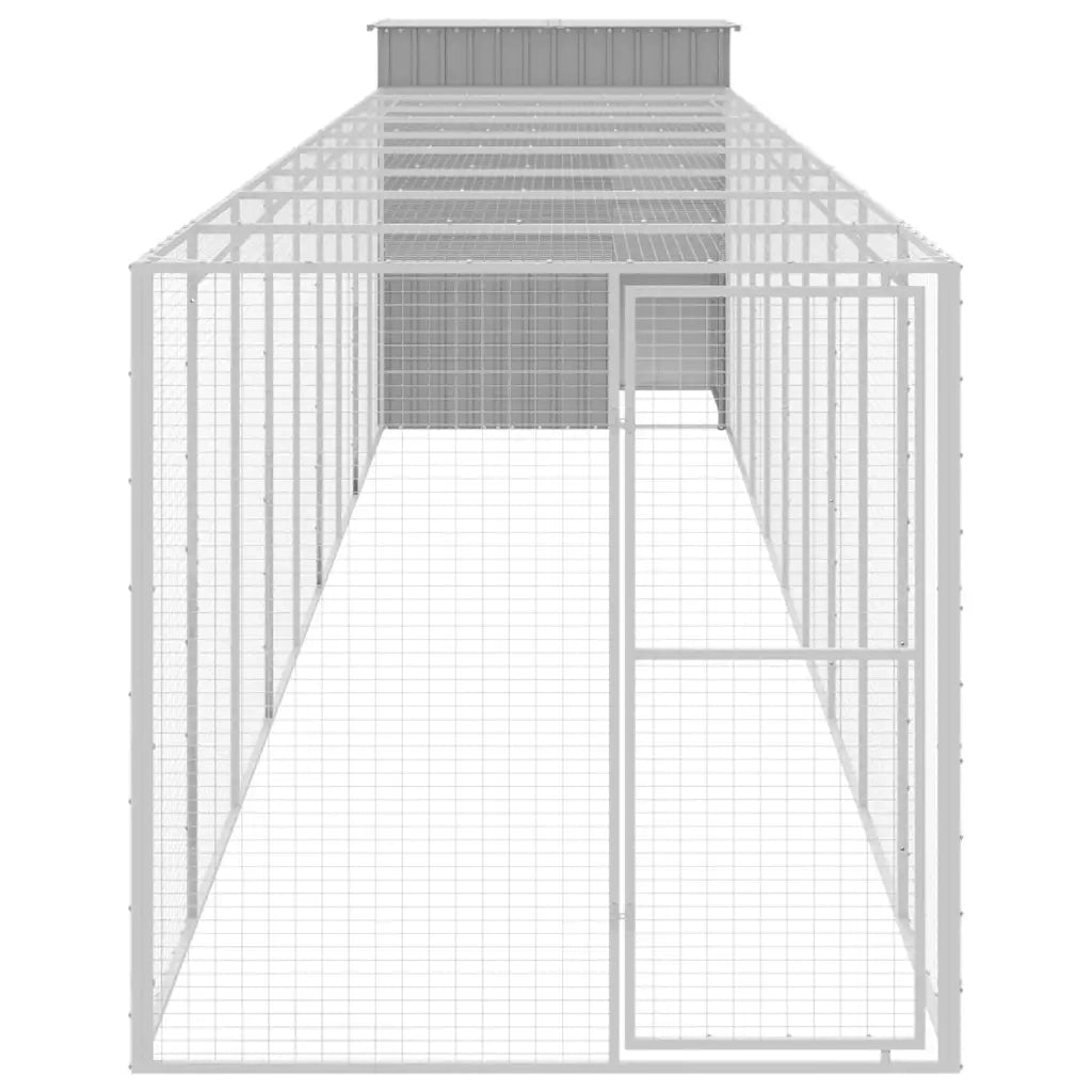 Pollaio Area Corsa Grigio Chiaro 165x1067x181cm Acciaio Zincato