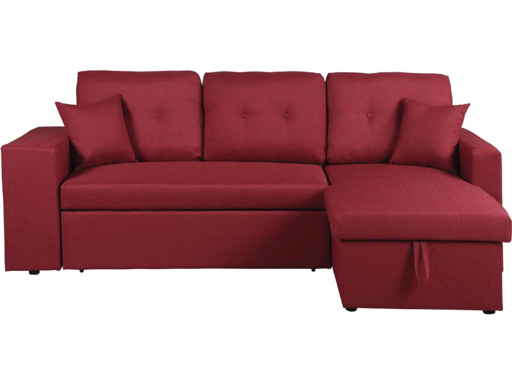 Divano ad angolo  trasformabile "Axel" / reversibile - 3 posti - Rosso