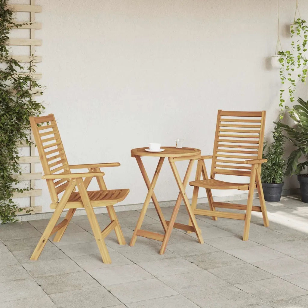 Sedia 2 pcs Marrone 64.5 x 52 x 108 cm Legno di teak solido 42006411