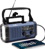 Radio Solare a Batterie Rinnovabile - Kit di Emergenza con Zaino di Emergenza - con Torcia e Batteria Portatile - Modello: 
Specifica tecnica: 
Capacità batteria portatile: 
Autonomia radio: 
Dimensioni: 
Peso: