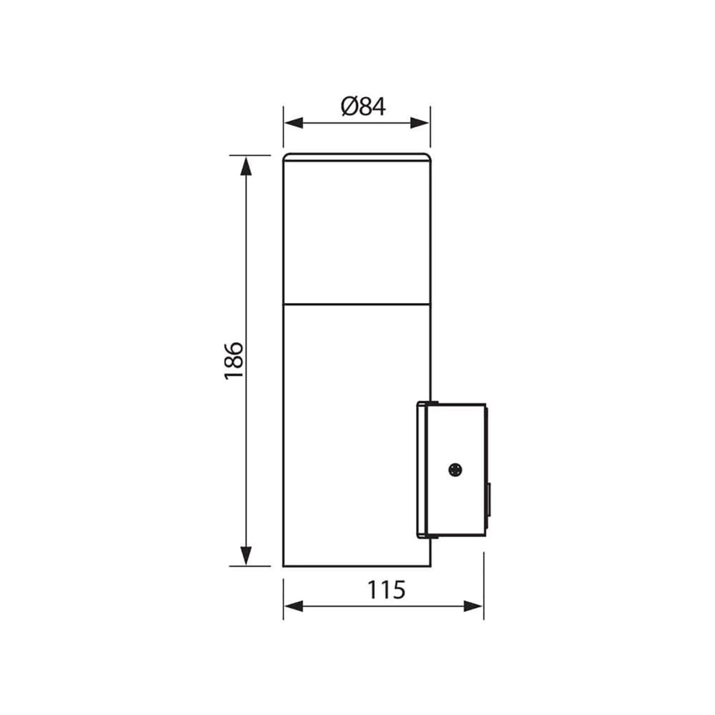 KYOTO Applique LED impermeabile E27 lampada intercambiabile luce parete muro esterni giardino ingresso porticati 230V