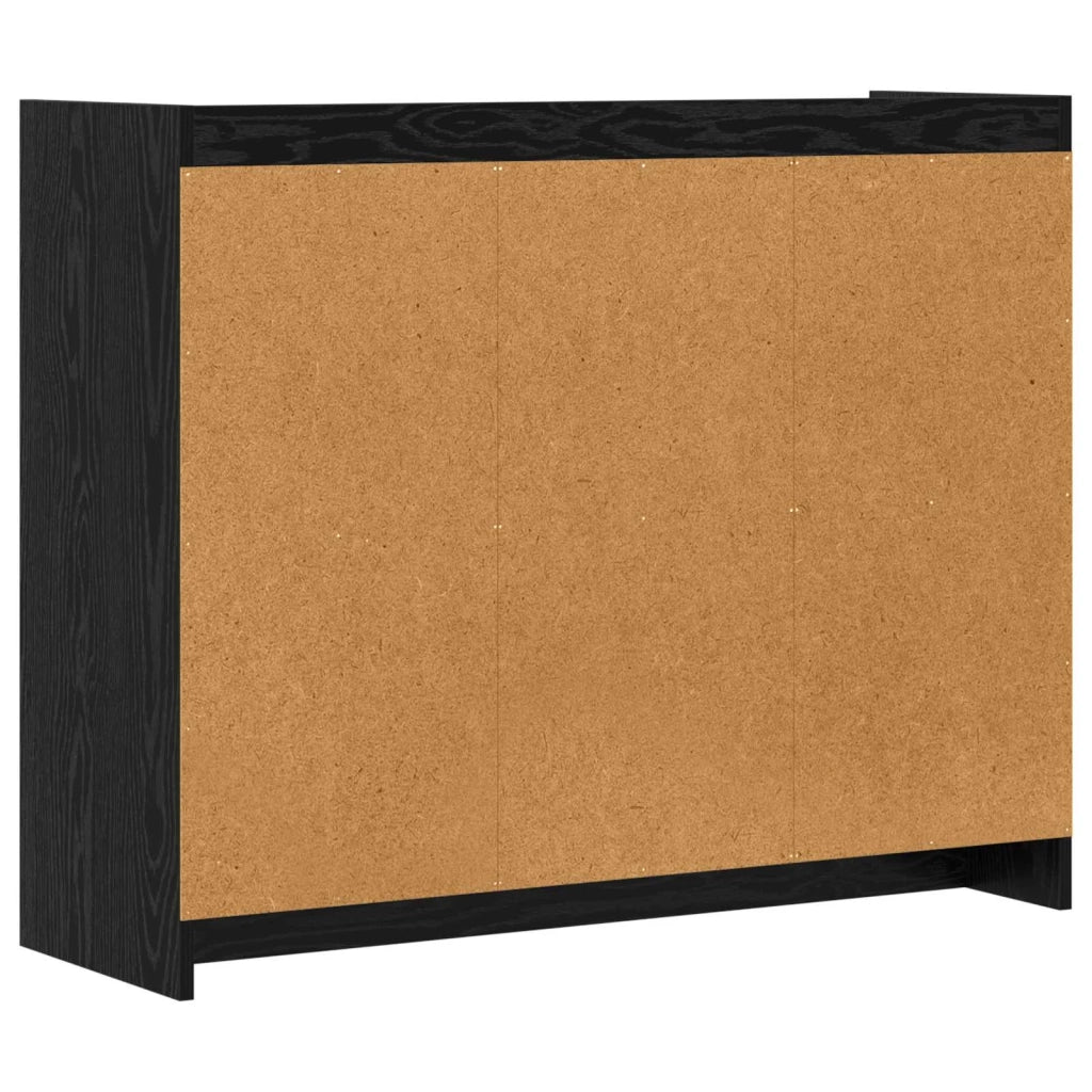 Credenza Rovere Nero 98,5 x 33 x 80 cm Legno ingegnerizzato 8011124