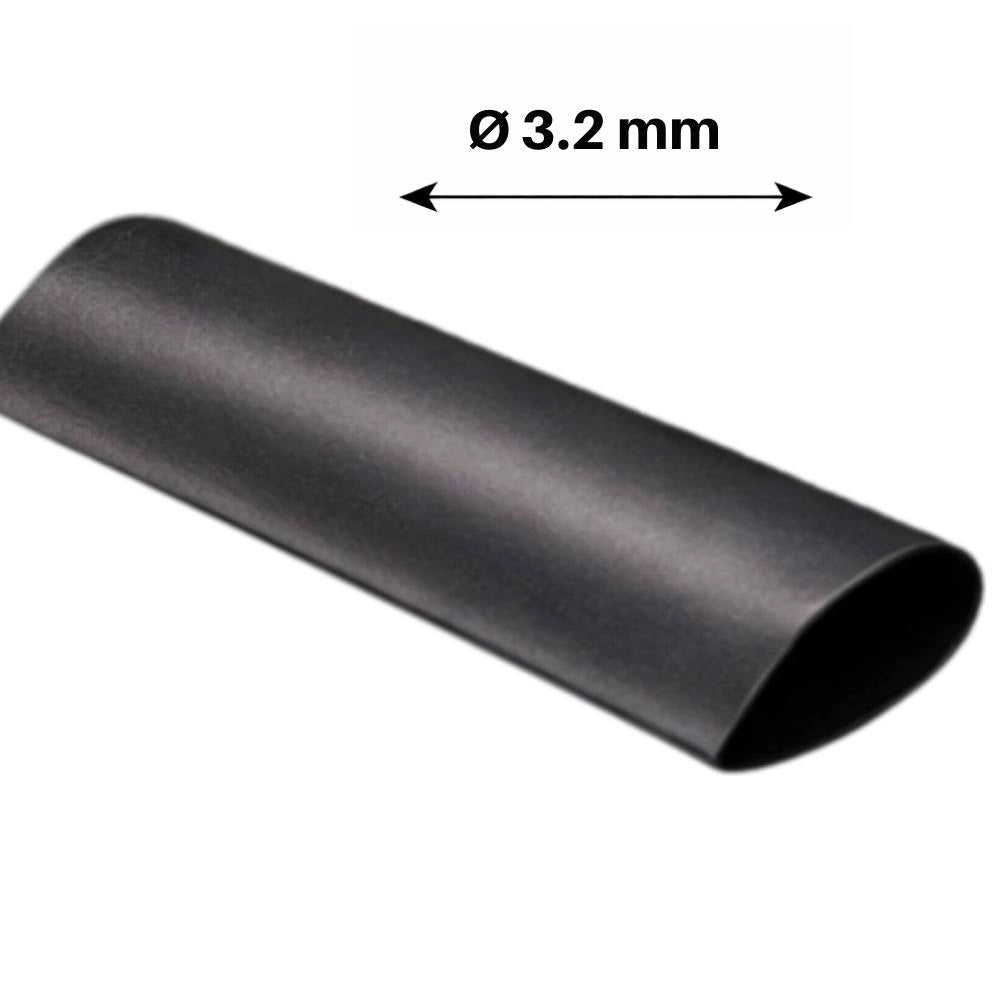 Raytech rgpo-b guaina termorestringente nera 1,2 m poliolefina reticolata *** diametro 3,2 millimetri, confezione 1