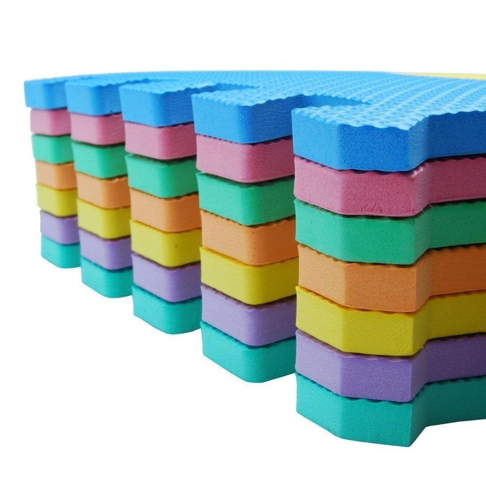 Trade Shop - Tappeto Per Bambini Da Pavimento 10 Pz Puzzle Neonato Antiurto Atossico Lavabile -