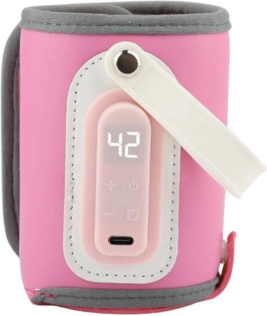 Flessenwarmer Portatile - Caldaia Portatile - Scaldare Latte - Compatibilità Universale - 11,9 x 9,1 x 9,1 cm - Rosso