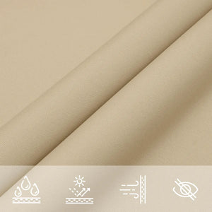 Parasole a Vela Oxford Triangolare 5x5x6 m Beige 135183