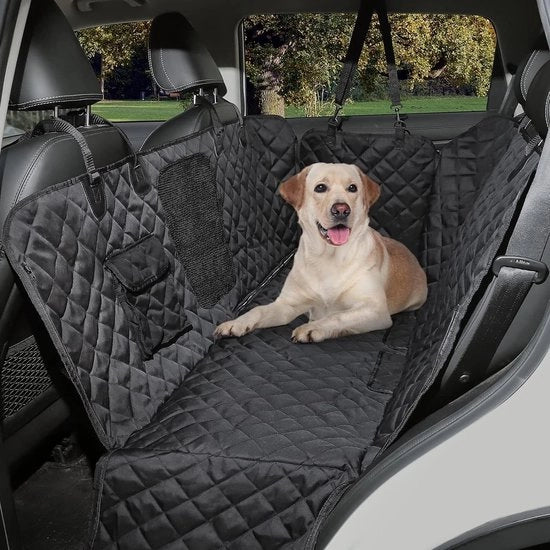 Tenda per auto per passeggero con finestra a rete, coperta per auto per cani, tappetino per auto impermeabile per cani, coperta per auto sostenibile per veicoli commerciali, SUV (sedile per cani posteriore)