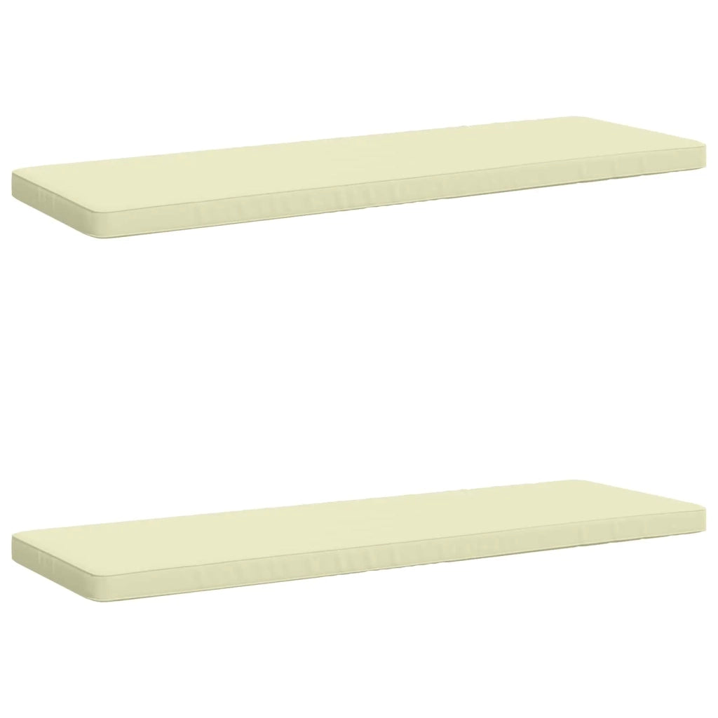 Cuscini per Panchina a 2 Pezzi VUGHT 2 pz 100% Poliestere Crema 952015