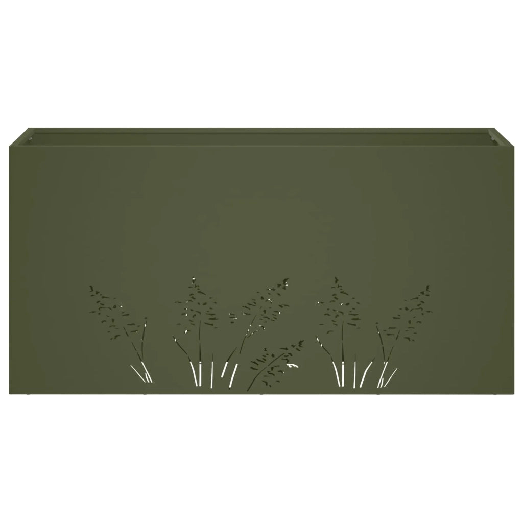 Vaso da giardino Verde Oliva 100 x 30 x 49 cm 8005868