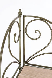 Scaffale Angolare 3 Ripiani 49x33x126 cm in Acciaio Guenda Verde Scuro