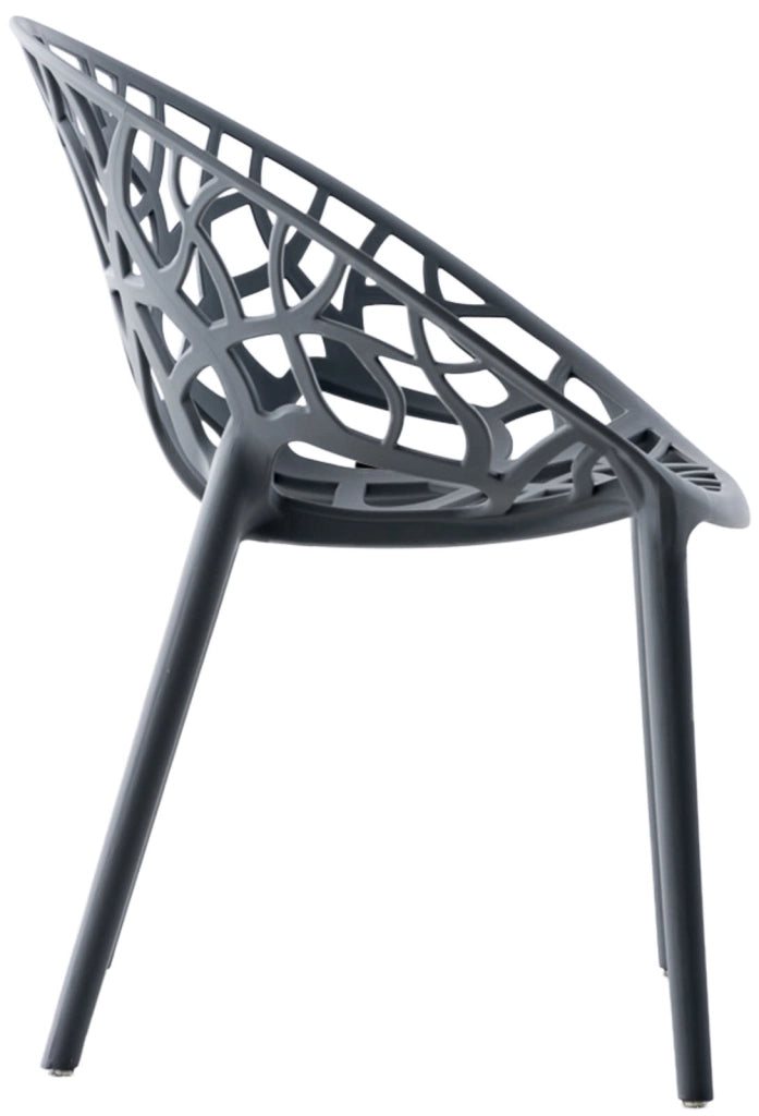 Set 4 sedie da giardino HOPE antracite