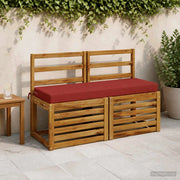 Cuscini per Panchina a 2 Pezzi SOEST 2 pz 100% Poliestere Rosso 949735
