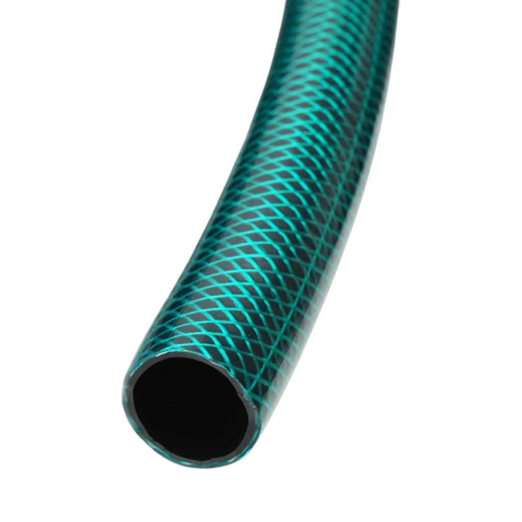 Tubo da giardino in PVC verde da 1 pollice (25,4 mm), barra PN4 con inserto tessile intrecciato, rotolo da 50 m