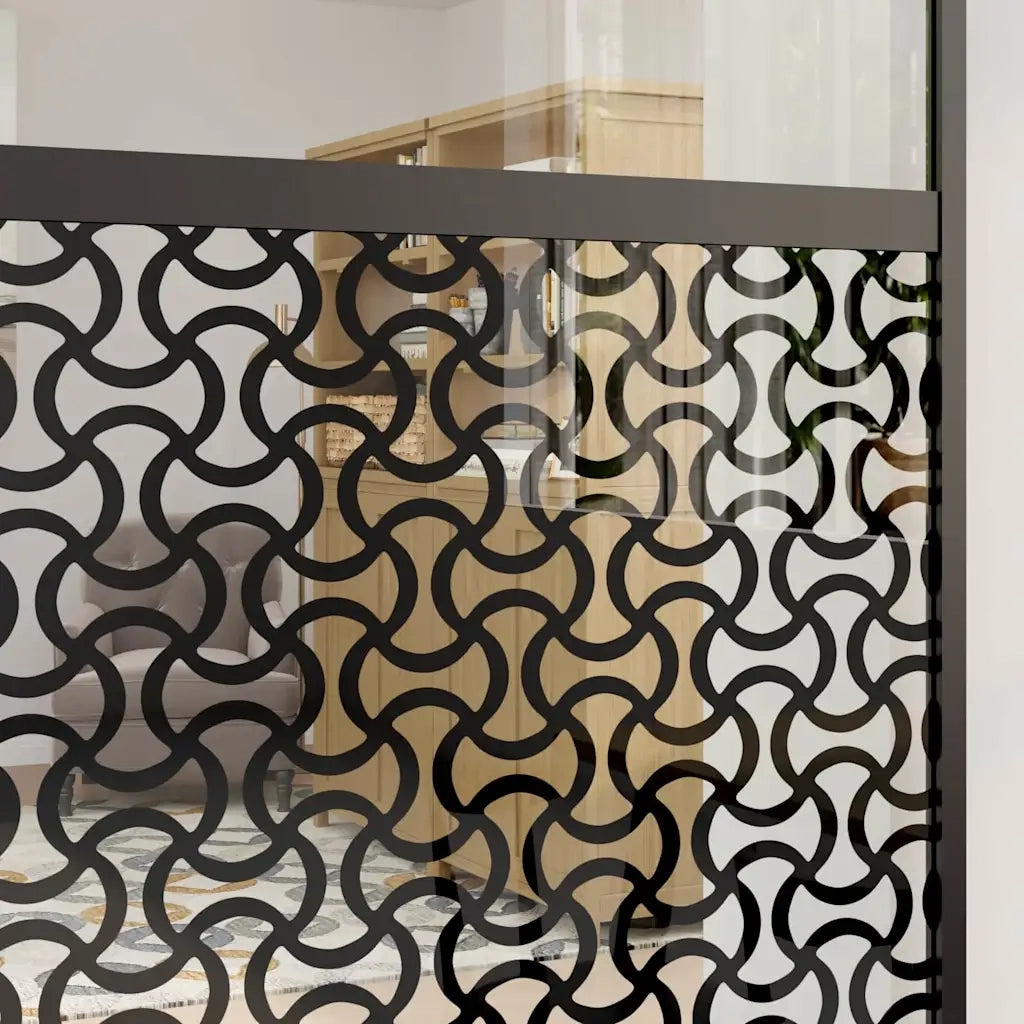 Porta in vetro Traforo Nero 102,5 x 2 x 205 cm Alluminio 42012459