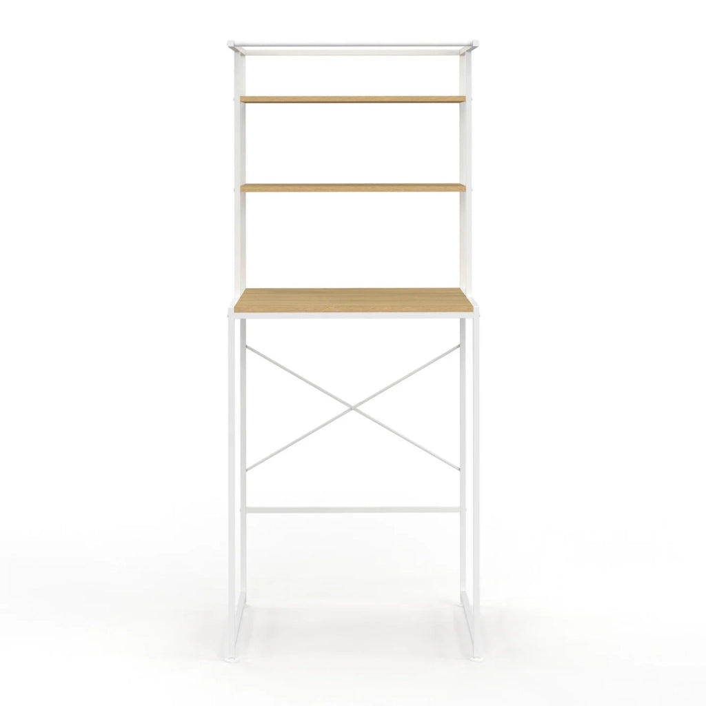 IDMarket - Scaffalatura DETROIT in metallo bianco sopra la lavatrice