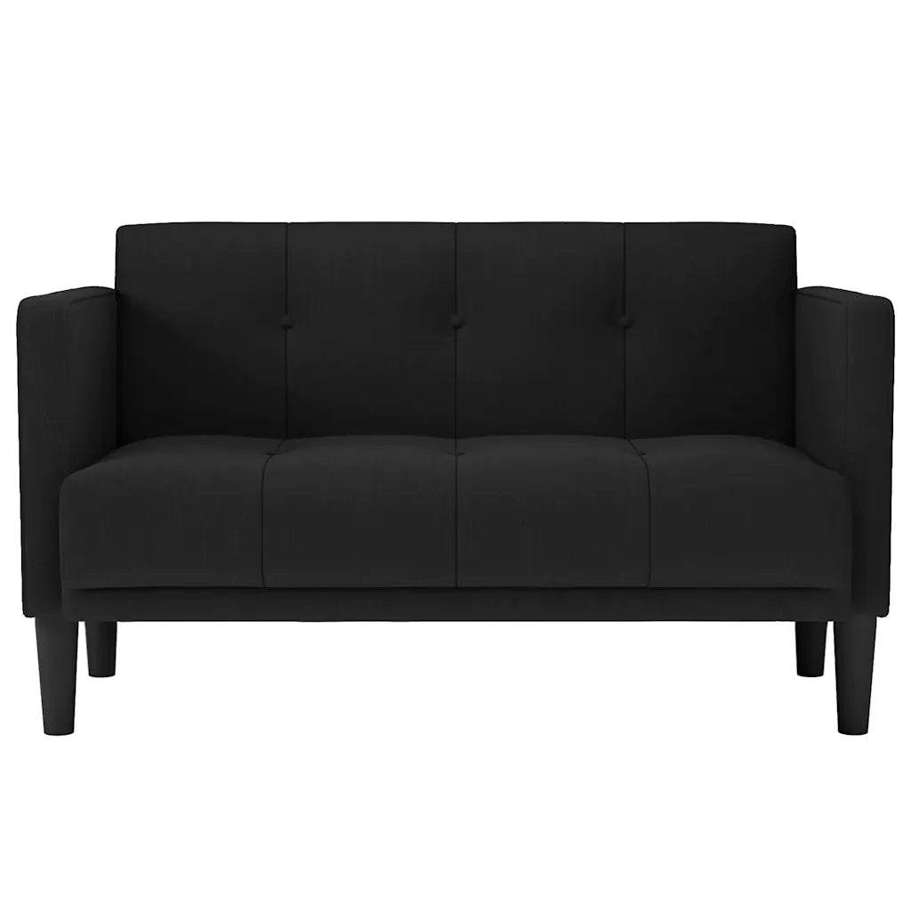 vidaXL Divano Divanetto Nero 111 cm in Tessuto