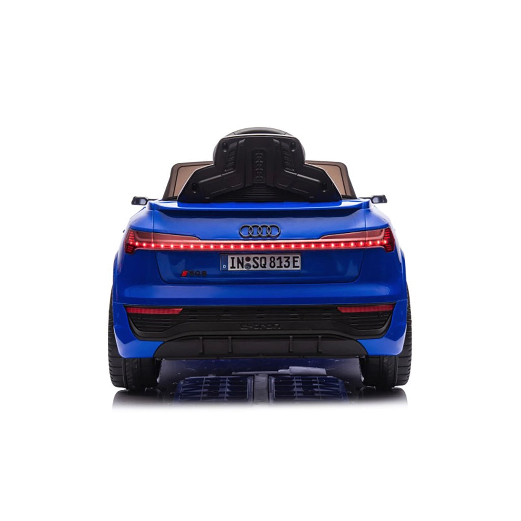 Macchina Elettrica per Bambini 12V Licenza Ufficiale Audi SQ8 E-Tron con Telecomando e Sedile Pelle Blu