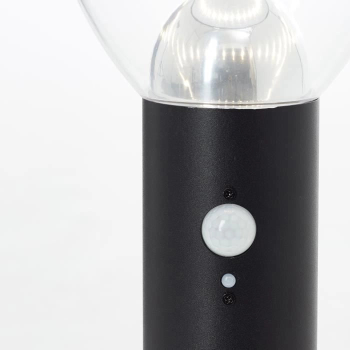Terminale da esterno - BRILLIANT - TULIP - LED e solare - Rilevatore di movimento - Acciaio inossidabile e plastica - 4 W - Nero