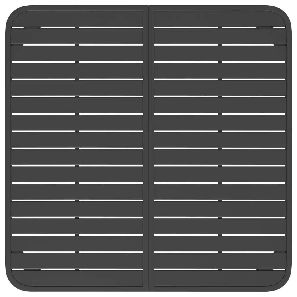 Tavolo da Giardino Antracite 100x100x71 cm Acciaio 362738