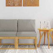 Set di divani da esterno Bianco e Grigio Chiaro 59 x 63 x 73 cm