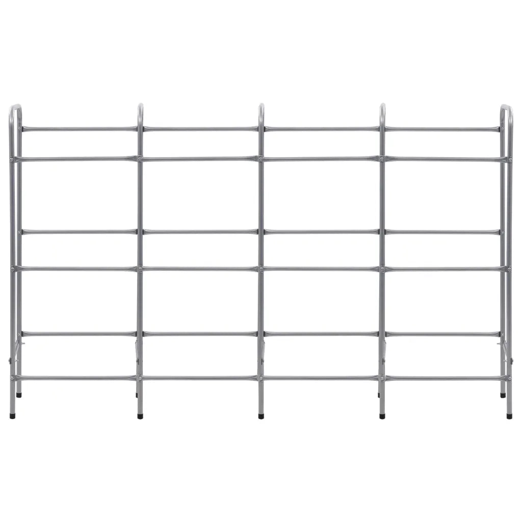 Supporto con Ripiani per 12 Casse Argento 190x33x116 cm Acciaio cod mxl 47692