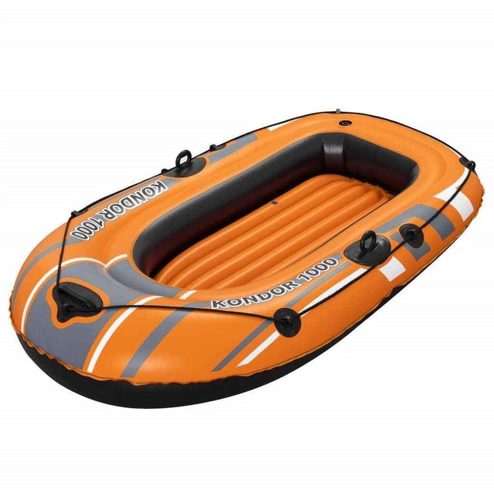 Trade Shop - Set Canotto Kondor 1000 Con Remi Gommone Gonfiabile 155x93cm Per 1 Persona 61078 -