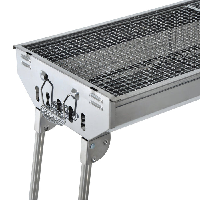 Barbecue a Carbone Carbonella Portatile e Pieghevole in Acciaio Inox