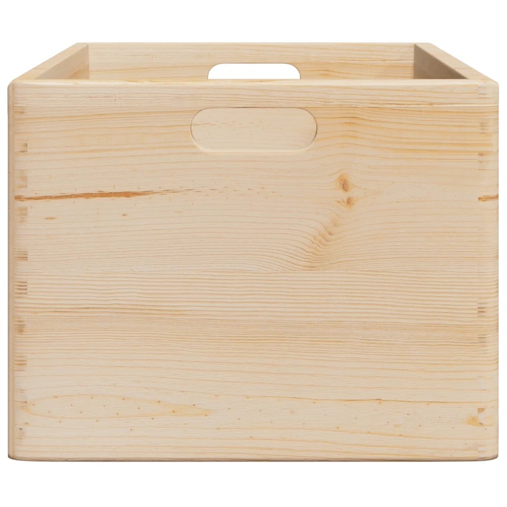 Scatola in Legno con Manici 40x30x23 cm Legno Massello di Pino