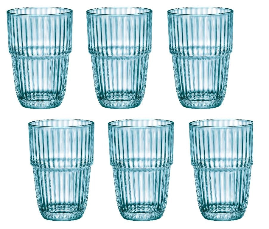Set 6 Bicchieri da Tavola Long Drink Barshine Ice Impilabili 38 cl