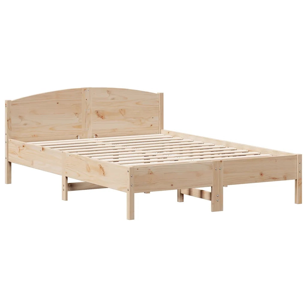 Letto senza Materasso 140x190 cm in Legno Massello di Pino