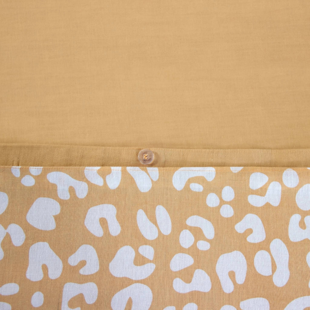 Set biancheria da letto in cotone reversibile con stampa leopardata