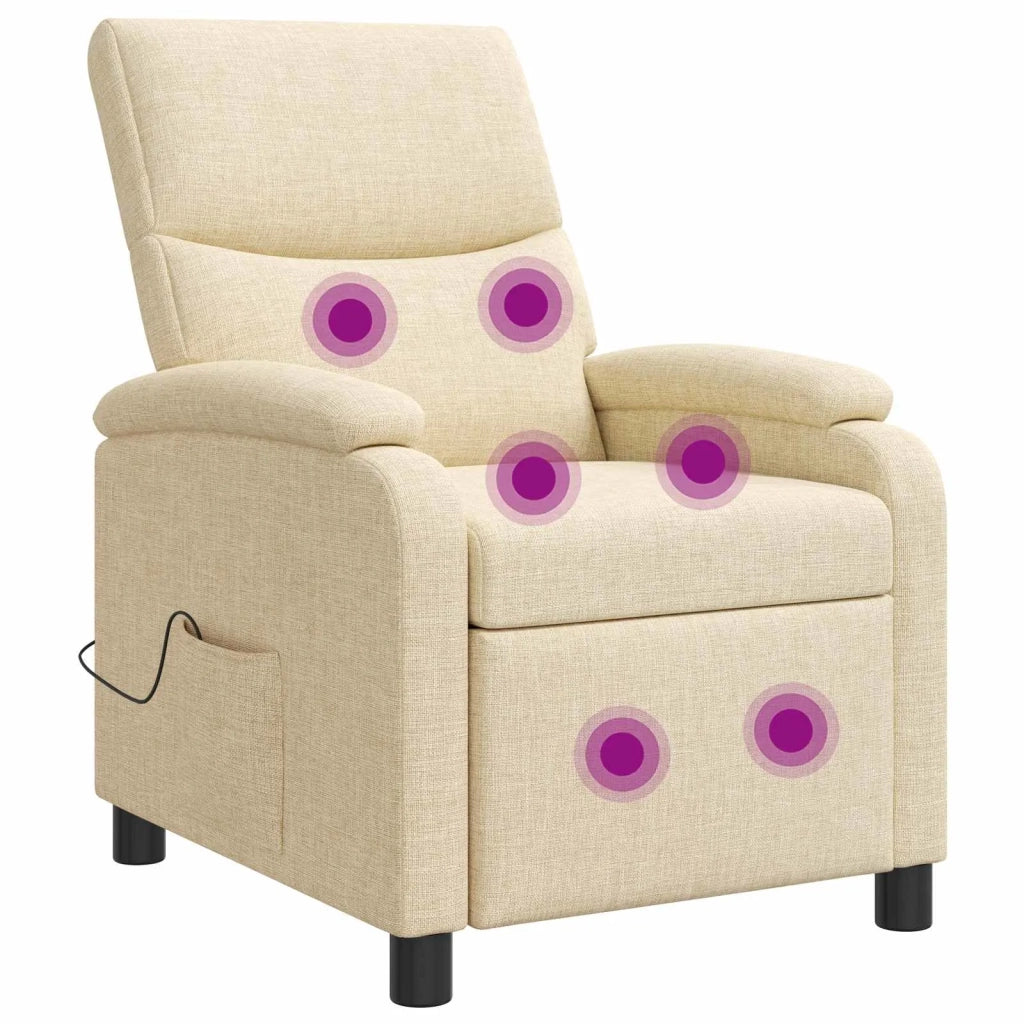 Divano Sedia-Poltrona Massaggiante Crema Tessuto 540643