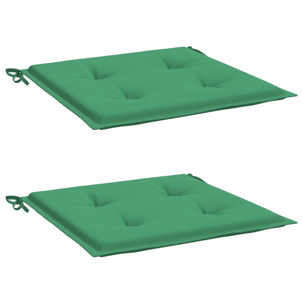 Cuscini per Sedia 2 pz | Cuscini per sedie Verdi 50x50x4 cm in Tessuto Oxford