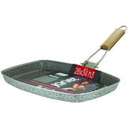 Trade Shop - Bistecchiera Rettangolare 26x34xh3cm Con Rivestimento Antiaderente Antigraffio 025927m -