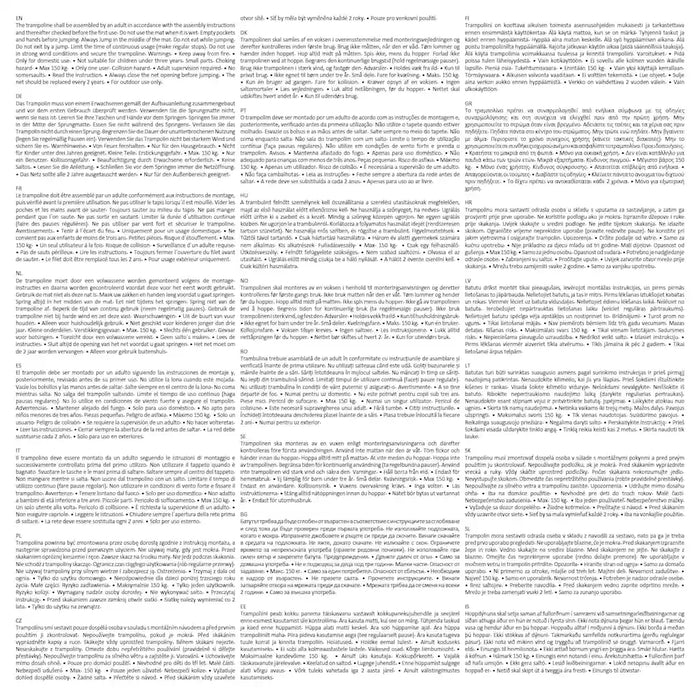 Set Trampolino Rettangolare 335x244x90 cm 150 kg 92947