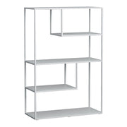 Libreria/scaffale indipendente a 4 ripiani 126 x 85 x 35 cm acciaio bianco 03_0008996