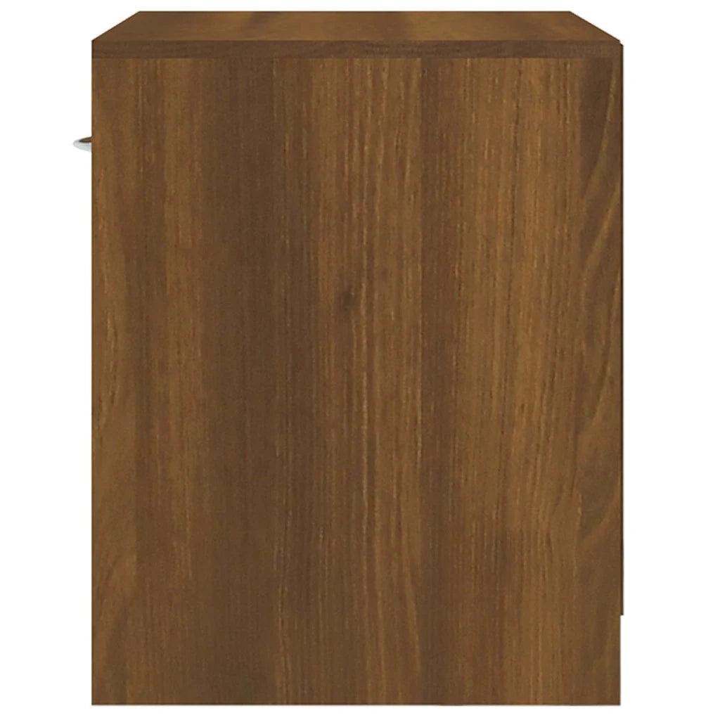 Comodini 2 pz con Cassetto Rovere Marrone 342588