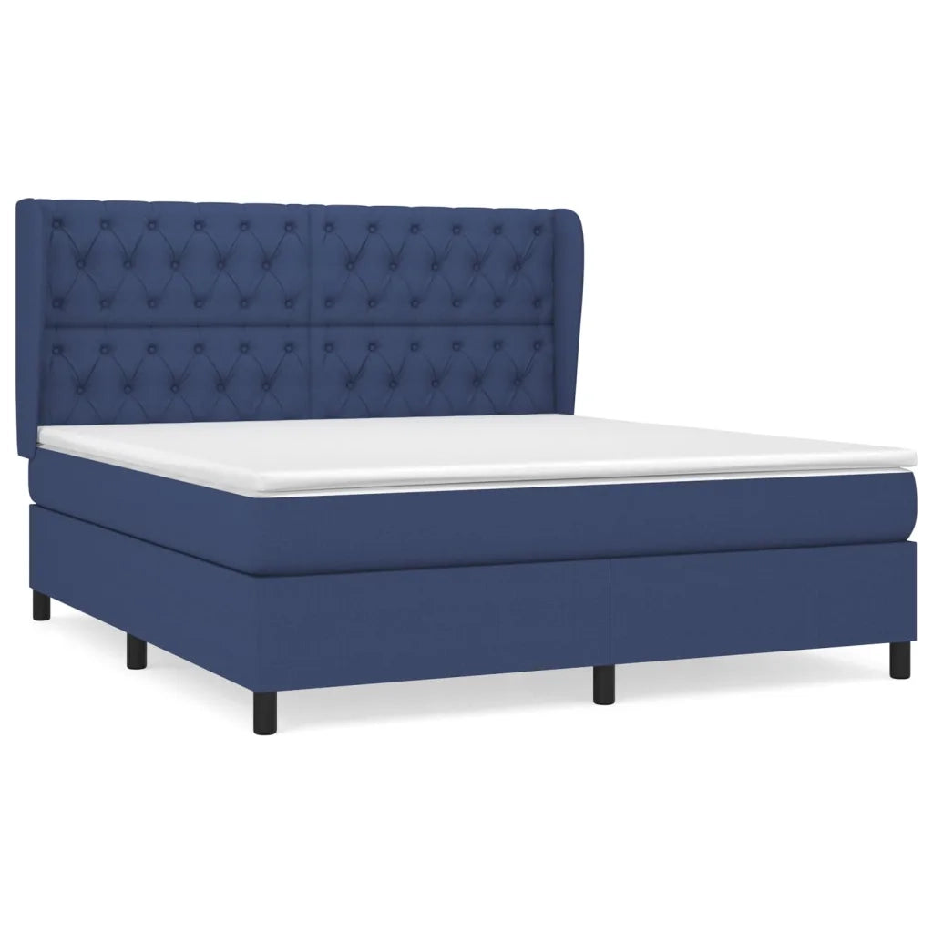 Giroletto a Molle con Materasso Blu 160x200 cm in Tessuto cod mxl 34766