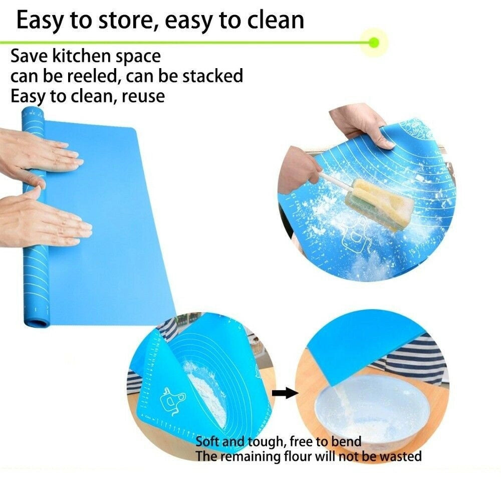 Trade Shop - Tappetino In Silicone Da Forno Per Impasto Pizza E Dolci Cottura Antiaderente -