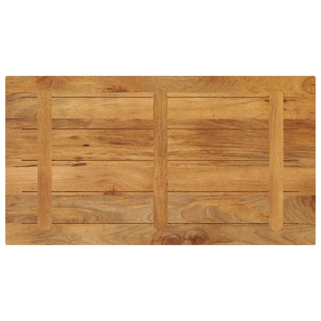 Piano per Tavolo 100x50x3,8cm Rettangolare Legno Massello Mango 371656